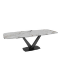 Esstisch Bristol 160/240 x 100 x 76 cm, Platte Marmoroptik Fiorentino, ausgezogen