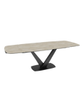 Esstisch Bristol 160/240 x 100 x 76 cm, Platte Travertin, ausgezogen