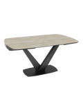 Esstisch Bristol 160/240 x 100 x 76 cm, Platte Travertin, geschlossen