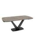 Esstisch Bristol 190/270 x 100 x 76 cm, Platte Zementgrau, geschlossen