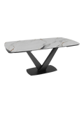 Esstisch Bristol 190/270 x 100 x 76 cm, Platte Marmoroptik Fiorentino, geschlossen