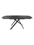 Esstisch Stromboli, Platte Marmoroptik Marquina, ausgezogen