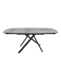 Esstisch Stromboli, Platte Silver, ausgezogen