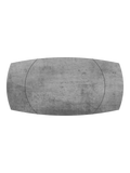 Esstisch Stromboli, Platte Silver, Draufsicht, ausgezogen