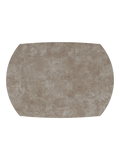 Esstisch New Luna 95/135 x 135 x H77/75 cm, Platte Zementgrau, Gestell schwarz, Draufsicht, ausgezogen, oval