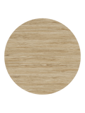 Esstisch New Luna 95/135 x 135 x H77/75 cm, Platte Eiche hell, Gestell schwarz, Draufsicht, geschlossen, rund