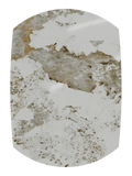 Esstisch New Luna, Platte Marmoroptik Calcatta, Draufsicht, ausgezogen, oval