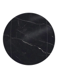 Esstisch New Luna, Platte Marmoroptik Marquina, Draufsicht, geschlossen, rund