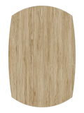 Esstisch New Luna, Platte Eiche hell, Draufsicht, ausgezogen, oval