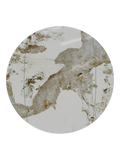 Esstisch New Luna, Platte Marmoroptik Calcatta, Draufsicht, geschlossen, rund