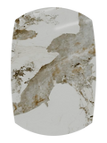 Esstisch New Luna, Platte Marmoroptik Calcatta, Draufsicht, ausgezogen, oval
