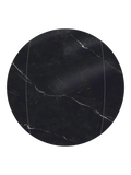 Esstisch New Luna, Platte Marmoroptik Marquina, Draufsicht, geschlossen, rund