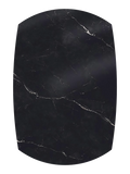 Esstisch New Luna, Platte Marmoroptik Marquina, Draufsicht, ausgezogen, oval