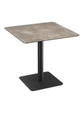 Esstisch Orlando, quadratisch Esstisch Akante Zementgrau 80 x 80 x 75 cm Schwarz