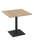 Esstisch Orlando, quadratisch Esstisch Akante Eiche hell 80 x 80 x 75 cm Schwarz