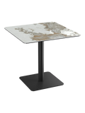 Esstisch Orlando, quadratisch Esstisch Akante Marmoroptik Calcatta 80 x 80 x 75 cm Schwarz