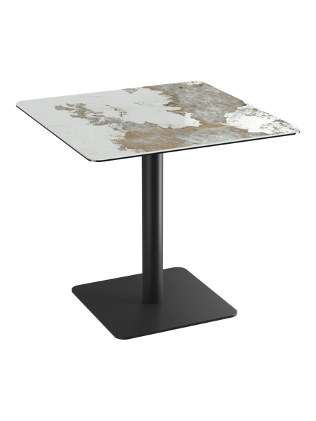 Esstisch Orlando, quadratisch Esstisch Akante Marmoroptik Calcatta 80 x 80 x 75 cm Schwarz