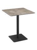 Esstisch Orlando, quadratisch Esstisch Akante Zementgrau 80 x 80 x 90 cm Schwarz