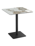 Esstisch Orlando, quadratisch Esstisch Akante Marmoroptik Calcatta 80 x 80 x 90 cm Schwarz