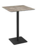 Esstisch Orlando, quadratisch Esstisch Akante Zementgrau 80 x 80 x 110 cm Schwarz