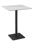 Esstisch Orlando, quadratisch Esstisch Akante Marmoroptik matt 80 x 80 x 110 cm Schwarz