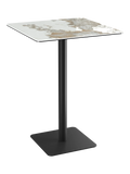 Esstisch Orlando, quadratisch Esstisch Akante Marmoroptik Calcatta 80 x 80 x 110 cm Schwarz
