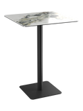 Esstisch Orlando, quadratisch Esstisch Akante Marmoroptik Doro 80 x 80 x 110 cm Schwarz
