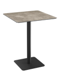Esstisch Orlando, quadratisch Esstisch Akante Zementgrau 80 x 80 x 100 cm Schwarz