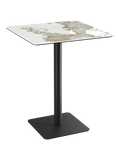 Esstisch Orlando, quadratisch Esstisch Akante Marmoroptik Calcatta 80 x 80 x 100 cm Schwarz