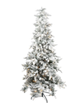 LED-Weihnachtsbaum Nordmanntanne Grün/Schnee