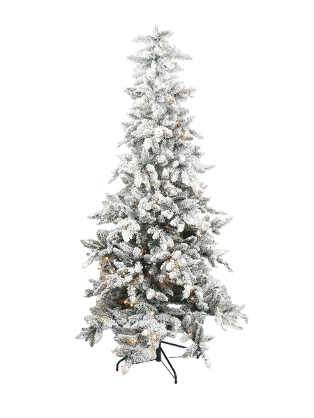 LED-Weihnachtsbaum Nordmanntanne Grün/Schnee