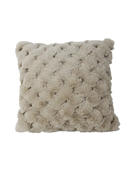 Kunstfell-Kissen quadratisch "Jule" Beige