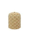 LED-Kerze Tannenzapfen "Lyon" Beige