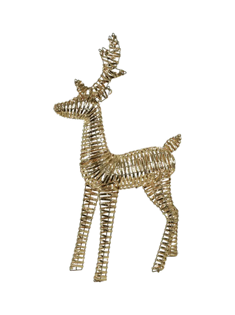 LED-Drahthirsch stehend "Henk" Gold