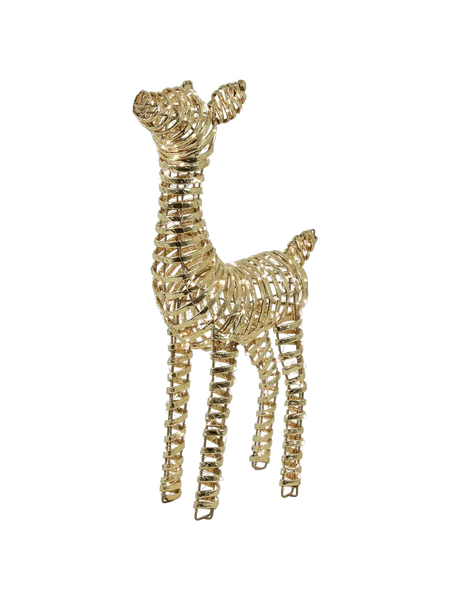 LED-Drahthirsch stehend "Henk" Gold