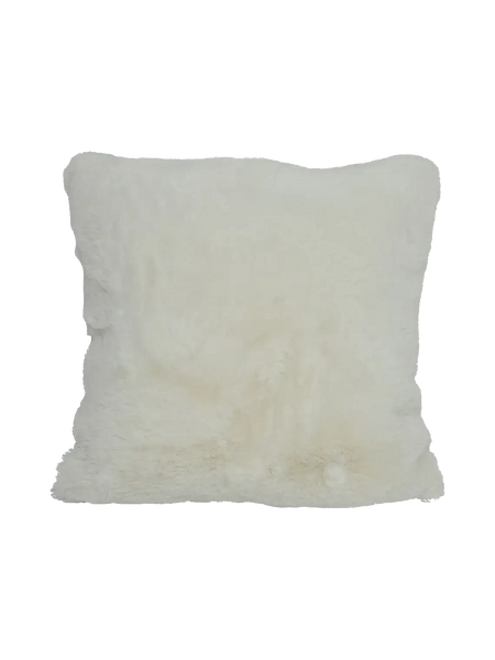 Kunstfell-Kissen "Blanca" Weiß
