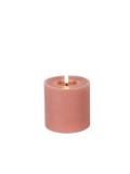 LED-Stumpenkerze rustikal Ø 10 cm "Lyon" Rosa