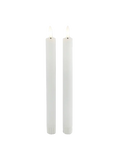 LED-Tafelkerze rustikal 2er-Set "Lyon" Weiß