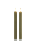 LED-Tafelkerze rustikal 2er-Set "Lyon" Beige