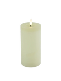 LED-Stumpenkerze rustikal Ø 7,5 cm "Lyon" Creme