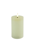 LED-Stumpenkerze rustikal Ø 7,5 cm "Lyon" Creme