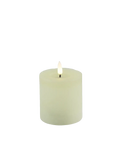 LED-Stumpenkerze rustikal Ø 7,5 cm "Lyon" Creme