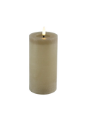 LED-Stumpenkerze rustikal Ø 7,5 cm "Lyon" Beige