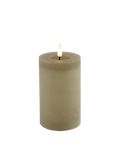 LED-Stumpenkerze rustikal Ø 7,5 cm "Lyon" Beige