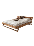 Doppelbett Eiche Rustik, Eiche Massivholz - natur geölt, 180cm Betten LIVING Collection