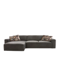 Ecksofa | Ecksofa | "Edmonton" in Leder Brandmark - Anthrazit - von LIVING online kaufen bei LIVINGforme.