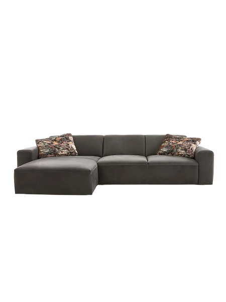 Ecksofa | Ecksofa | "Edmonton" in Leder Brandmark - Anthrazit - von LIVING online kaufen bei LIVINGforme.