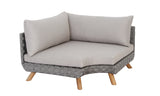 Lounge | Outdoor Ecklounge Ego mit Hocker/Tisch, Wicker - beige, grau - von LIVING Collection online kaufen bei LIVINGforme.