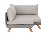 Lounge | Outdoor Ecklounge Ego mit Hocker/Tisch, Wicker - beige, grau - von LIVING Collection online kaufen bei LIVINGforme.