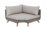 Lounge | Outdoor Ecklounge Ego mit Hocker/Tisch, Wicker - beige, grau - von LIVING Collection online kaufen bei LIVINGforme.